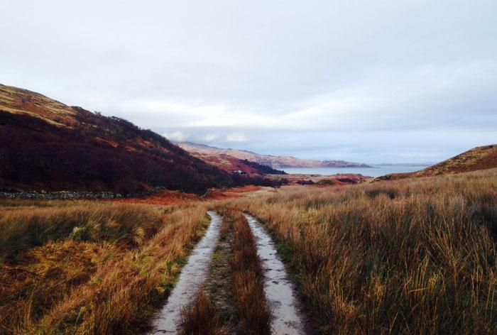 A view from the back of Barnhill facing towards the most northerly point of the Island. The white spec in the far distance was the house of Orwell's nearest neighbor. Text and photo by Matthew Bremner