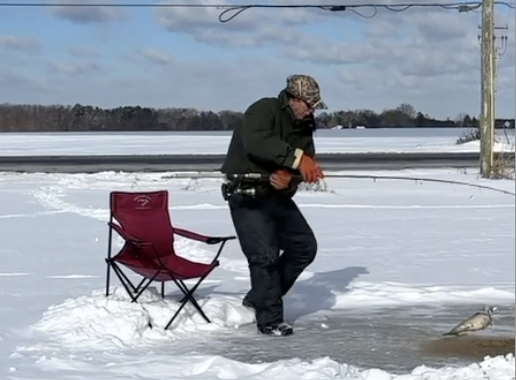 Ice Fishing on the Shore with Andy McCown - Talbot Spy