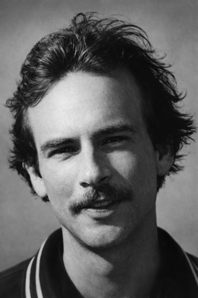 Classic black and white headshot